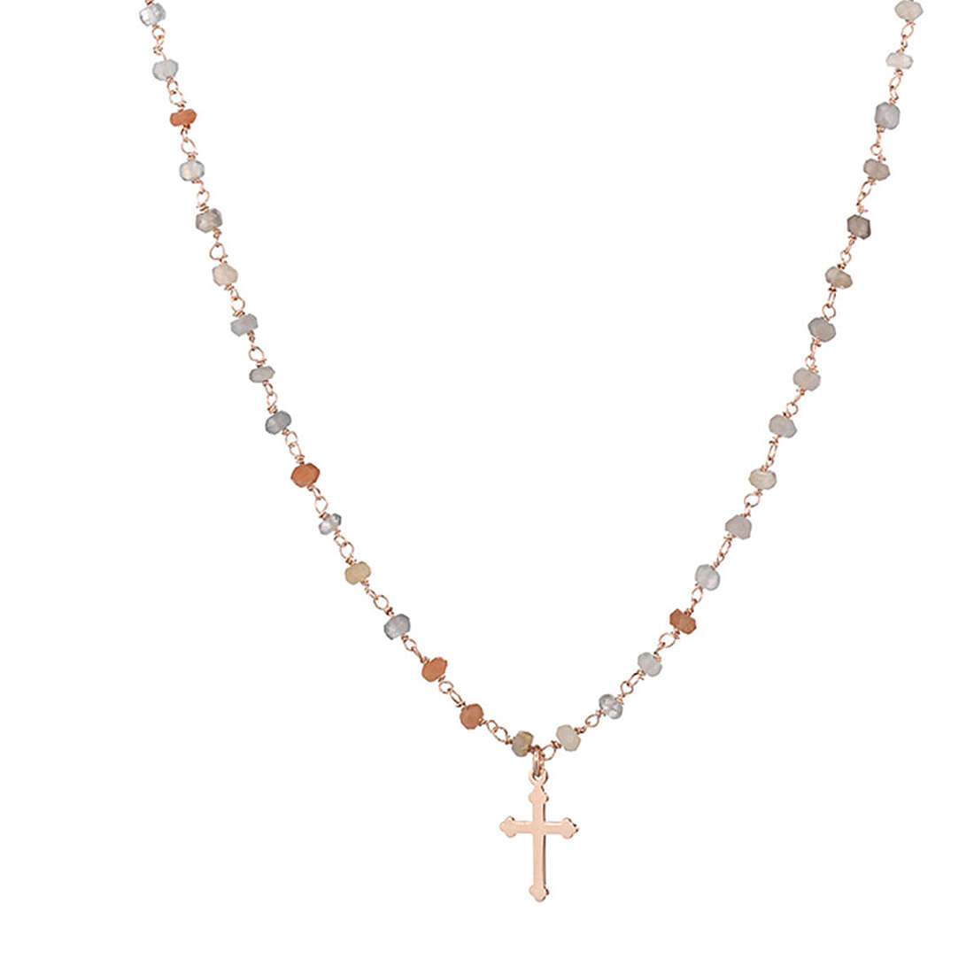collier femme bijou Amen Romance avec crucifix PL70RCR