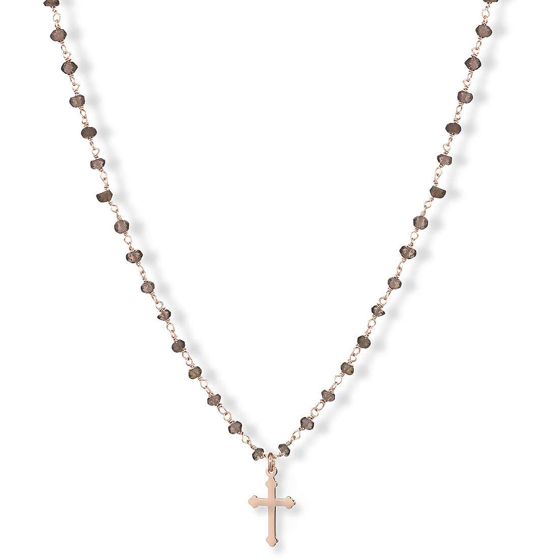 collier femme bijou Amen Romance avec crucifix QF90RCR