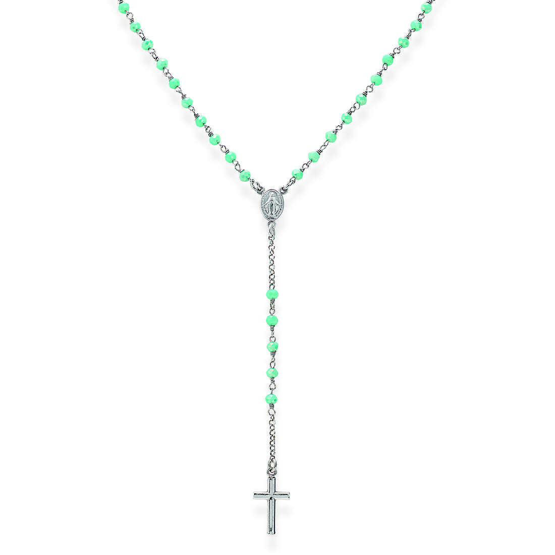 collier femme bijou Amen Rosari avec crucifix CROBT4