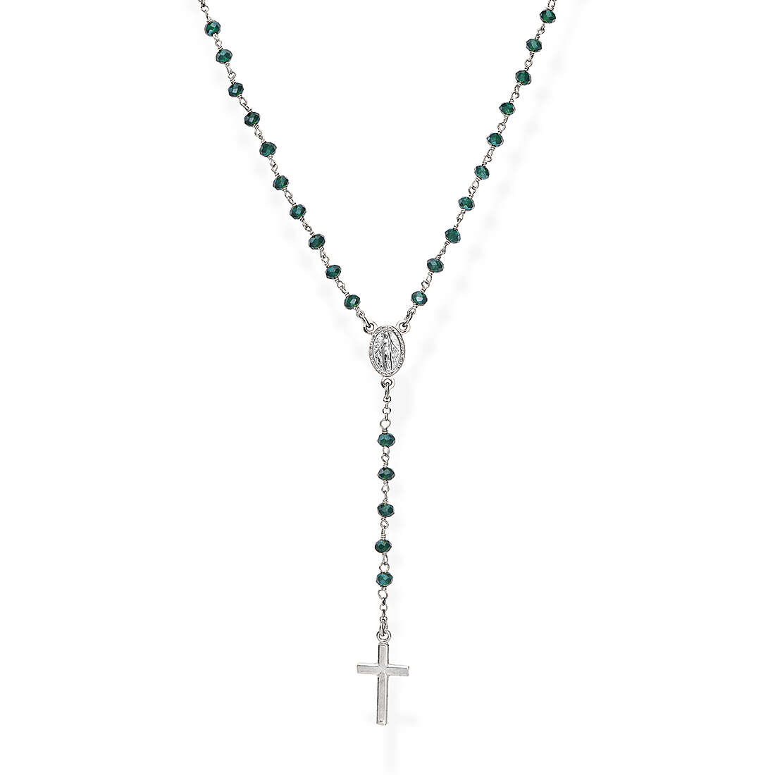collier femme bijou Amen Rosari avec crucifix CROBVB4