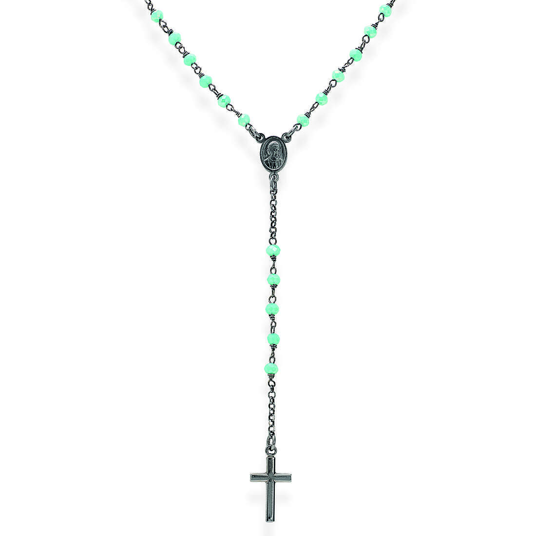 collier femme bijou Amen Rosari avec crucifix CRONT4