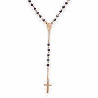 collier femme bijou Amen Rosari avec crucifix CRORA4