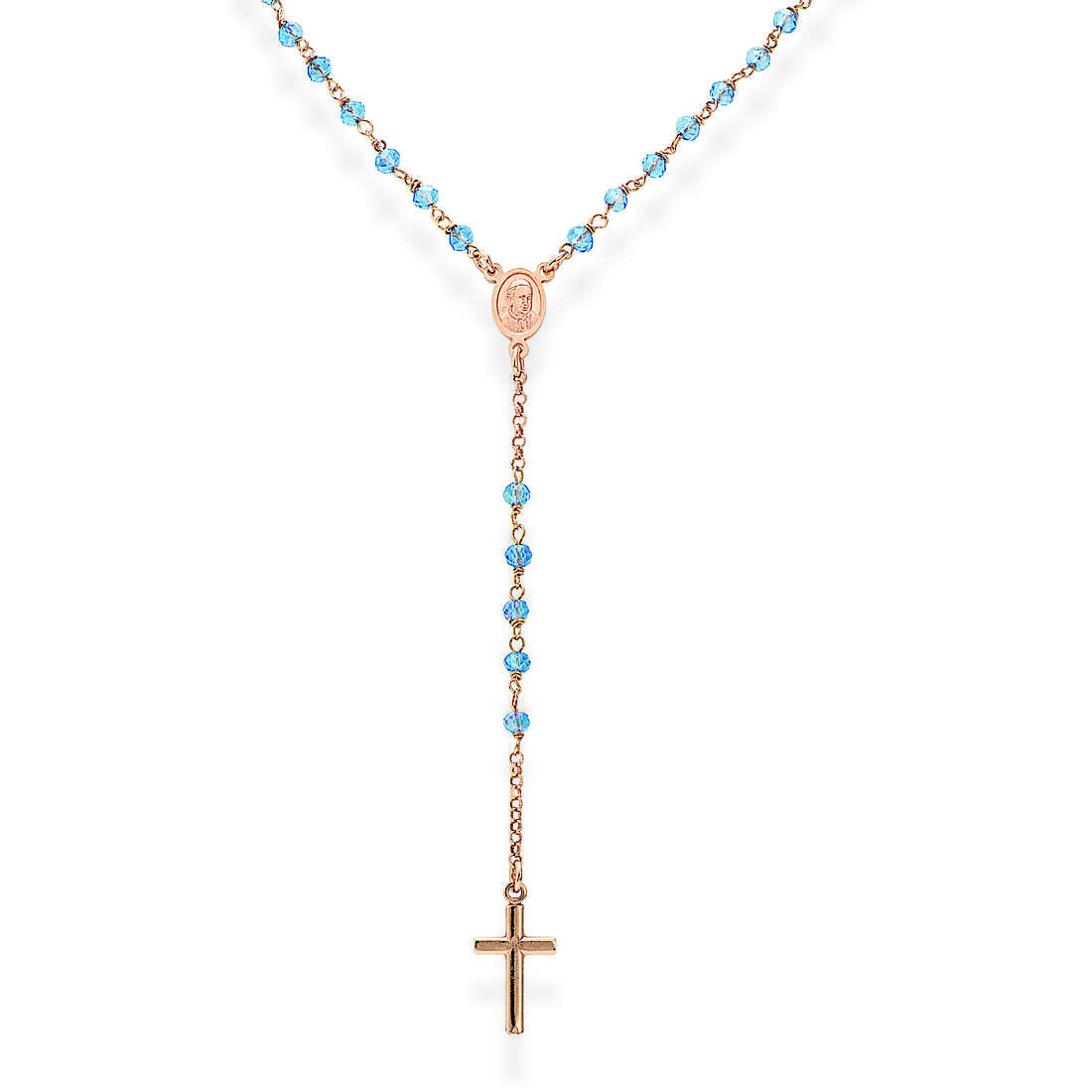 collier femme bijou Amen Rosari avec crucifix CRORC4