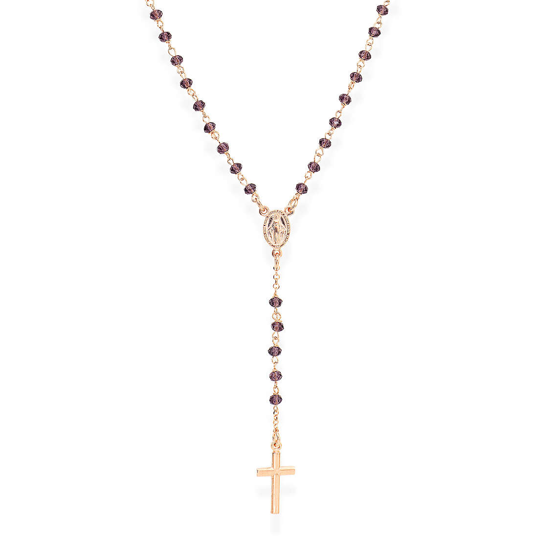 collier femme bijou Amen Rosari avec crucifix CRORL4