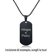 
collier unisex personnalisée Military Tag MY22CN-S