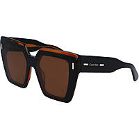 lunettes de soleil Calvin Klein noirs forme Carrée CK23502S5219002