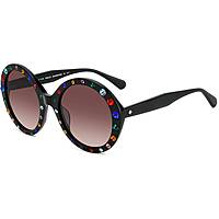 lunettes de soleil Kate Spade New York noirs forme Ronde 206536SZE55HA