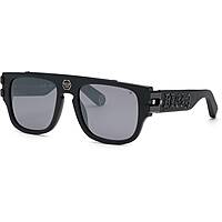 lunettes de soleil Philipp Plein noirs forme Carrée SPP011X0703