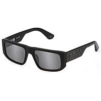 lunettes de soleil Police noirs forme Rectangulaire SPLL13703X