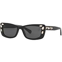 lunettes de soleil Swarovski noirs forme Rectangulaire 5679545