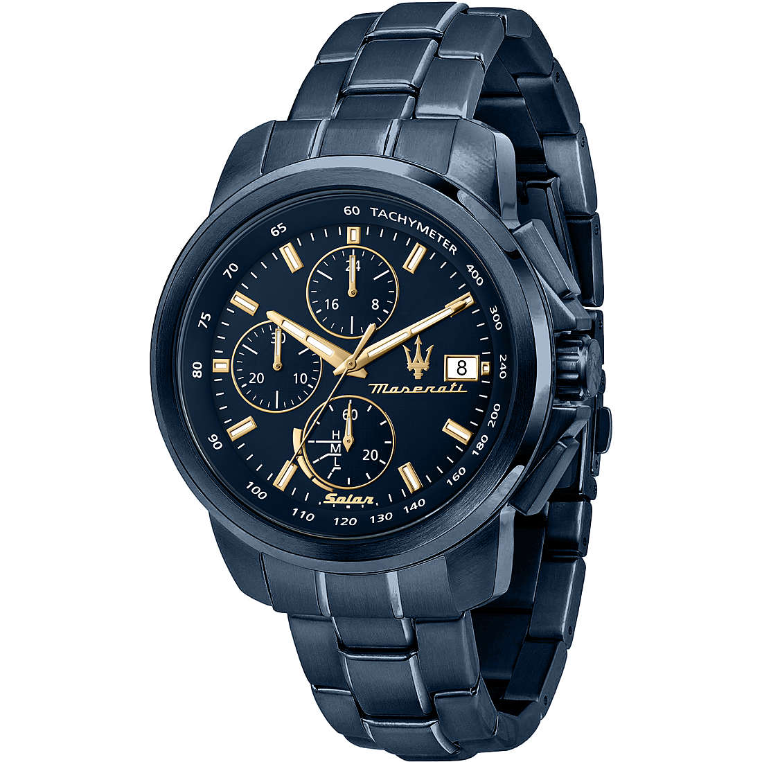 montre chronographe homme Maserati Solar Blue R8873649002