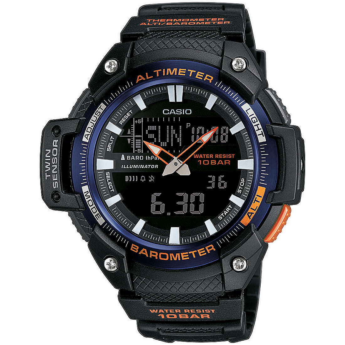 montre multifonction homme Casio Casio Collection SGW-450H-2BER