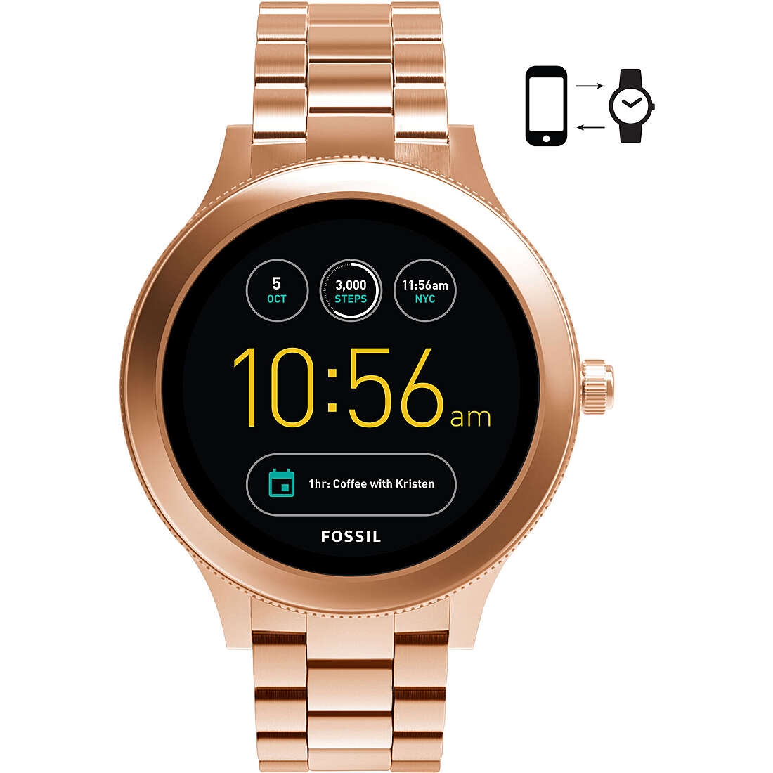 montre Smartwatch femme Fossil Q Venture FTW6000