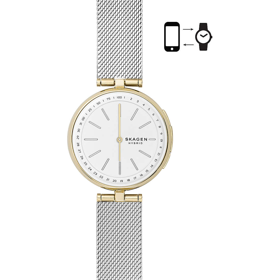 montre Smartwatch femme Skagen Signatur T-Bar Connected SKT1413